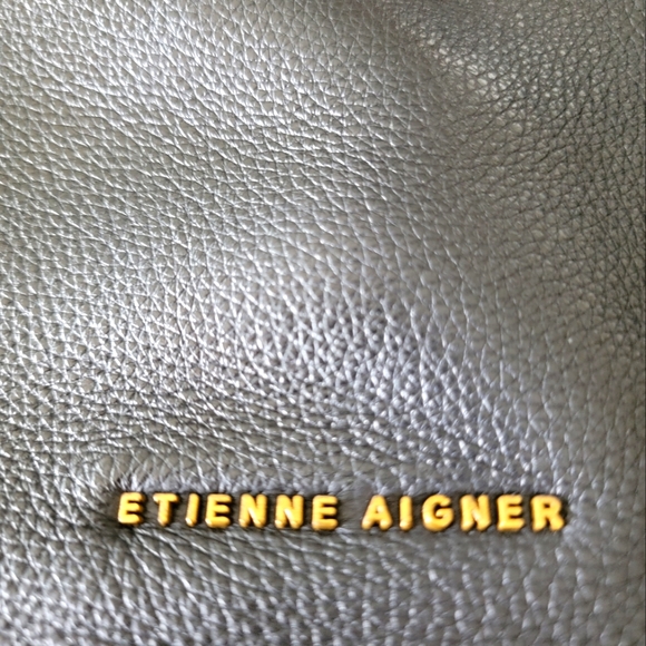 Etienne Aigner designer black leather shoulder bag - Picture 4 of 7